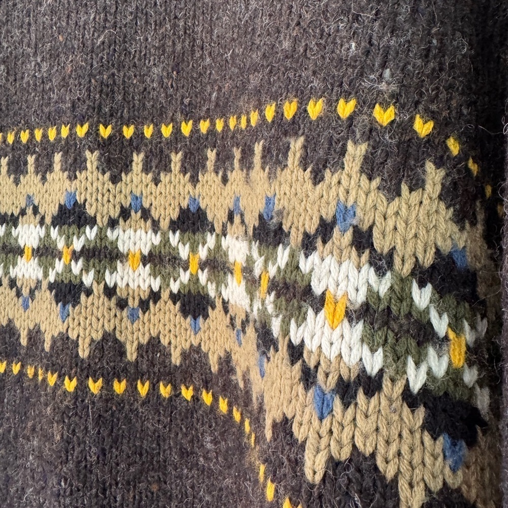 Vintage UnionBay Brown Wool blend Pullover Boxy Sweater / 90s / LG - Picture 2 of 10